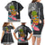 Hawaii Pineapple Surfing Kakau Tribal Personalised Family Matching Long Sleeve Bodycon Dress and Hawaiian Shirt LT03 - Polynesian Pride