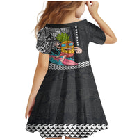 Hawaii Pineapple Surfing Kakau Tribal Personalised Family Matching Mermaid Dress and Hawaiian Shirt LT03 - Polynesian Pride
