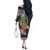 Hawaii Pineapple Surfing Kakau Tribal Personalised Off The Shoulder Long Sleeve Dress LT03 - Polynesian Pride