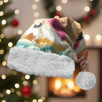 Hawaiian and Japanese Culture Together Christmas Santa Hat Kakau Art Tattoo with Cranes and Sakura Spring Vibe - Polynesian Pride