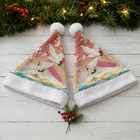 Hawaiian and Japanese Culture Together Christmas Santa Hat Kakau Art Tattoo with Cranes and Sakura Spring Vibe - Polynesian Pride