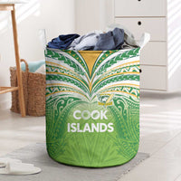 Cook Islands Rugby League Laundry Basket Tatau Tribal Motifs-Light Green Color - Polynesian Pride