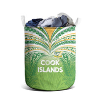 Cook Islands Rugby League Laundry Basket Tatau Tribal Motifs-Light Green Color - Polynesian Pride