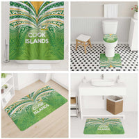Cook Islands Rugby League Bathroom Set Tatau Tribal Motifs-Light Green Color - Polynesian Pride