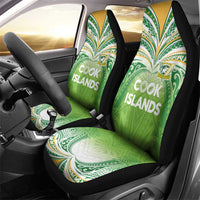 Cook Islands Rugby League Car Seat Cover Tatau Tribal Motifs-Light Green Color - Polynesian Pride