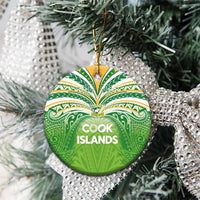 Cook Islands Rugby League Ceramic Ornament Tatau Tribal Motifs-Light Green Color - Polynesian Pride
