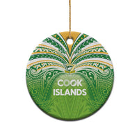 Cook Islands Rugby League Ceramic Ornament Tatau Tribal Motifs-Light Green Color - Polynesian Pride