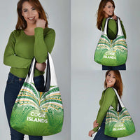 Cook Islands Rugby League Grocery Bag Tatau Tribal Motifs-Light Green Color - Polynesian Pride