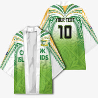 Custom Cook Islands Rugby League Kimono Tatau Tribal Motifs-Light Green Color - Polynesian Pride