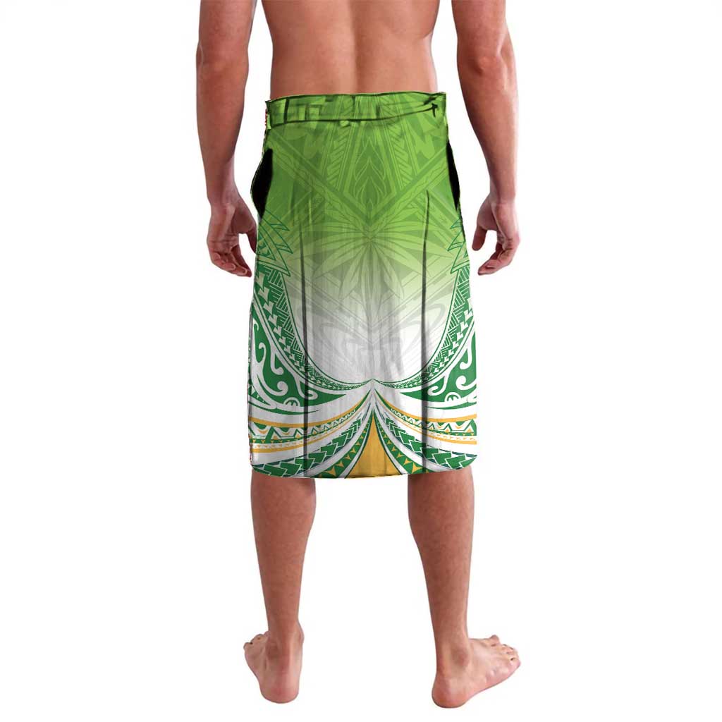 Custom Cook Islands Rugby League Lavalava Tatau Tribal Motifs-Light Green Color - Polynesian Pride