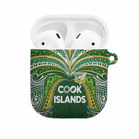 Cook Islands Rugby League AirPods Case Tatau Tribal Motifs-Dark Green Color - Polynesian Pride