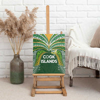 Cook Islands Rugby League Canvas Wall Art Tatau Tribal Motifs-Dark Green Color - Polynesian Pride