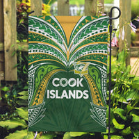 Cook Islands Rugby League Garden Flag Tatau Tribal Motifs-Dark Green Color - Polynesian Pride