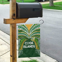 Cook Islands Rugby League Garden Flag Tatau Tribal Motifs-Dark Green Color - Polynesian Pride