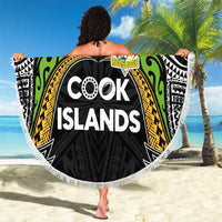 Cook Islands Rugby League Beach Blanket Tatau Tribal Motifs-Black Color - Polynesian Pride