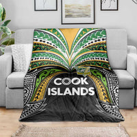 Cook Islands Rugby League Blanket Tatau Tribal Motifs-Black Color - Polynesian Pride