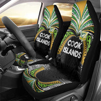Cook Islands Rugby League Car Seat Cover Tatau Tribal Motifs-Black Color - Polynesian Pride