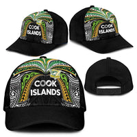 Cook Islands Rugby League Classic Cap Tatau Tribal Motifs-Black Color - Polynesian Pride