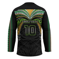 Custom Cook Islands Rugby League Hockey Jersey Tatau Tribal Motifs-Black Color - Polynesian Pride