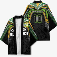 Custom Cook Islands Rugby League Kimono Tatau Tribal Motifs-Black Color LT03 - Polynesian Pride