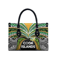 Cook Islands Rugby League Leather Bag Tatau Tribal Motifs-Black Color - Polynesian Pride