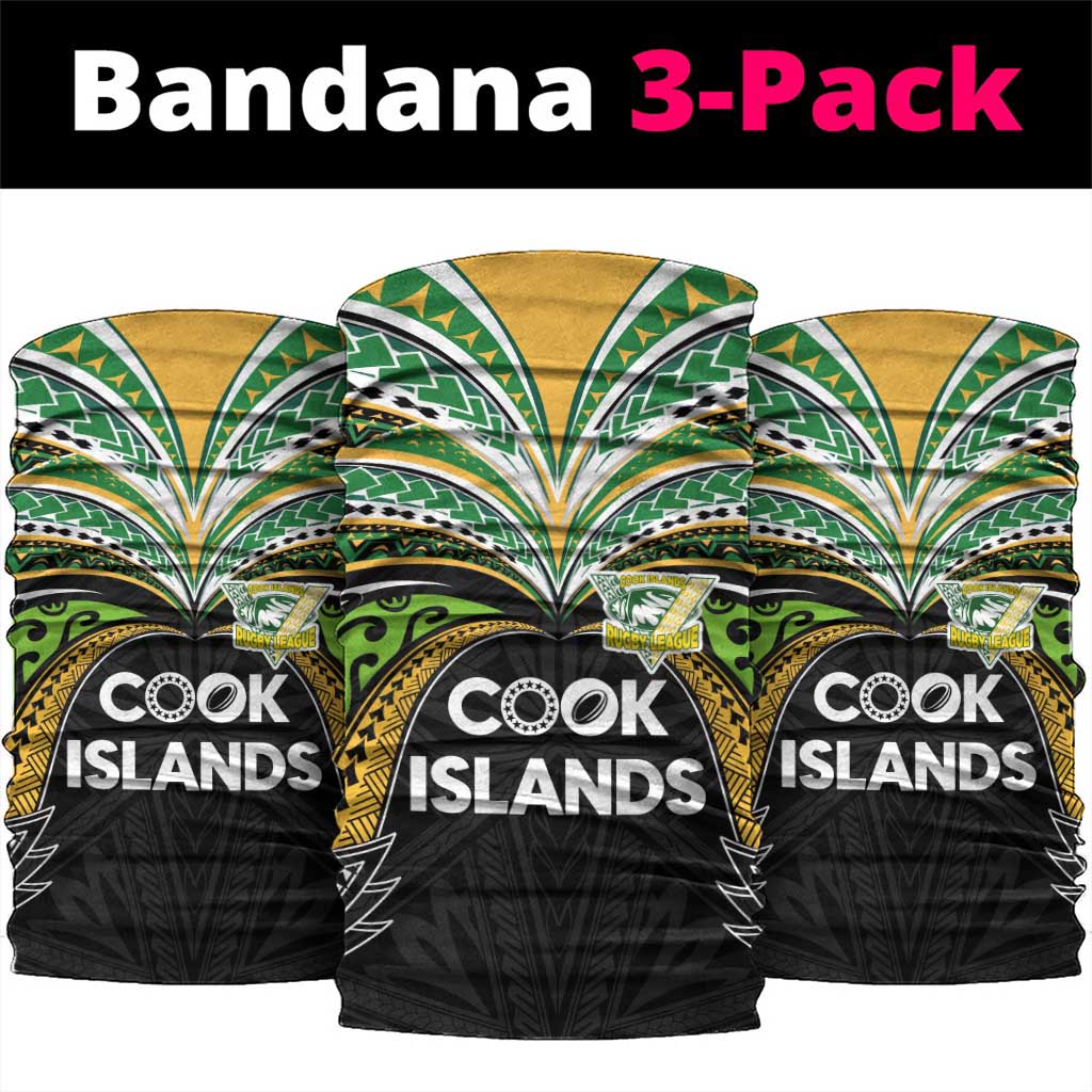 Cook Islands Rugby League Neck Gaiter Tatau Tribal Motifs-Black Color - Polynesian Pride