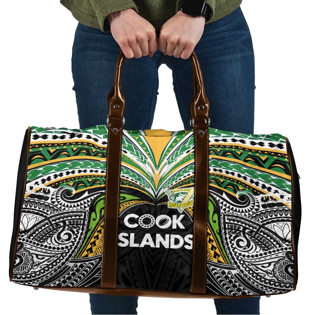Cook Islands Rugby League Travel Bag Tatau Tribal Motifs-Black Color - Polynesian Pride