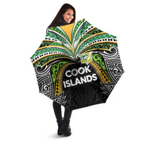 Cook Islands Rugby League Umbrella Tatau Tribal Motifs-Black Color - Polynesian Pride