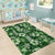 Hawaiian Quilt Pattern Area Rug Hibiscus and Tribal Element Vintage Green Vibe LT03 - Polynesian Pride