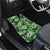 Hawaiian Quilt Pattern Car Mats Hibiscus and Tribal Element Vintage Green Vibe LT03 - Polynesian Pride