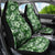 Hawaiian Quilt Pattern Car Seat Cover Hibiscus and Tribal Element Vintage Green Vibe LT03 - Polynesian Pride