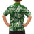 Hawaiian Quilt Pattern Family Matching Long Sleeve Bodycon Dress and Hawaiian Shirt Hibiscus and Tribal Element Vintage Green Vibe LT03 - Polynesian Pride