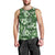 Hawaiian Quilt Pattern Men Tank Top Hibiscus and Tribal Element Vintage Green Vibe LT03 - Polynesian Pride