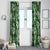 Hawaiian Quilt Pattern Window Curtain Hibiscus and Tribal Element Vintage Green Vibe LT03 - Polynesian Pride