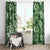 Hawaiian Quilt Pattern Window Curtain Hibiscus and Tribal Element Vintage Green Vibe LT03 - Polynesian Pride