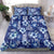 Hawaiian Quilt Pattern Bedding Set Hibiscus and Tribal Element Vintage Blue Vibe LT03 - Polynesian Pride