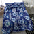 Hawaiian Quilt Pattern Bedding Set Hibiscus and Tribal Element Vintage Blue Vibe LT03 - Polynesian Pride