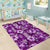 Hawaiian Quilt Pattern Area Rug Hibiscus and Tribal Element Vintage Purple Vibe LT03 - Polynesian Pride