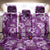 Hawaiian Quilt Pattern Back Car Seat Cover Hibiscus and Tribal Element Vintage Purple Vibe LT03