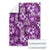 Hawaiian Quilt Pattern Blanket Hibiscus and Tribal Element Vintage Purple Vibe LT03 - Polynesian Pride