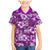 Hawaiian Quilt Pattern Family Matching Mermaid Dress and Hawaiian Shirt Hibiscus and Tribal Element Vintage Purple Vibe LT03 Son's Shirt Purple - Polynesian Pride