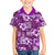 Hawaiian Quilt Pattern Family Matching Puletasi and Hawaiian Shirt Hibiscus and Tribal Element Vintage Purple Vibe LT03 Son's Shirt Purple - Polynesian Pride