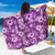 Hawaiian Quilt Pattern Sarong Hibiscus and Tribal Element Vintage Purple Vibe LT03 One Size 44 x 66 inches Purple - Polynesian Pride