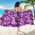 Hawaiian Quilt Pattern Sarong Hibiscus and Tribal Element Vintage Purple Vibe LT03 - Polynesian Pride