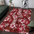 Hawaiian Quilt Pattern Area Rug Hibiscus and Tribal Element Vintage Red Vibe LT03 Red - Polynesian Pride