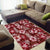 Hawaiian Quilt Pattern Area Rug Hibiscus and Tribal Element Vintage Red Vibe LT03 - Polynesian Pride