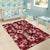 Hawaiian Quilt Pattern Area Rug Hibiscus and Tribal Element Vintage Red Vibe LT03 - Polynesian Pride