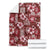 Hawaiian Quilt Pattern Blanket Hibiscus and Tribal Element Vintage Red Vibe LT03 - Polynesian Pride