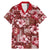 Hawaiian Quilt Pattern Family Matching Mermaid Dress and Hawaiian Shirt Hibiscus and Tribal Element Vintage Red Vibe LT03 Dad's Shirt - Short Sleeve Red - Polynesian Pride