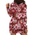 Hawaiian Quilt Pattern Hoodie Dress Hibiscus and Tribal Element Vintage Red Vibe LT03 - Polynesian Pride